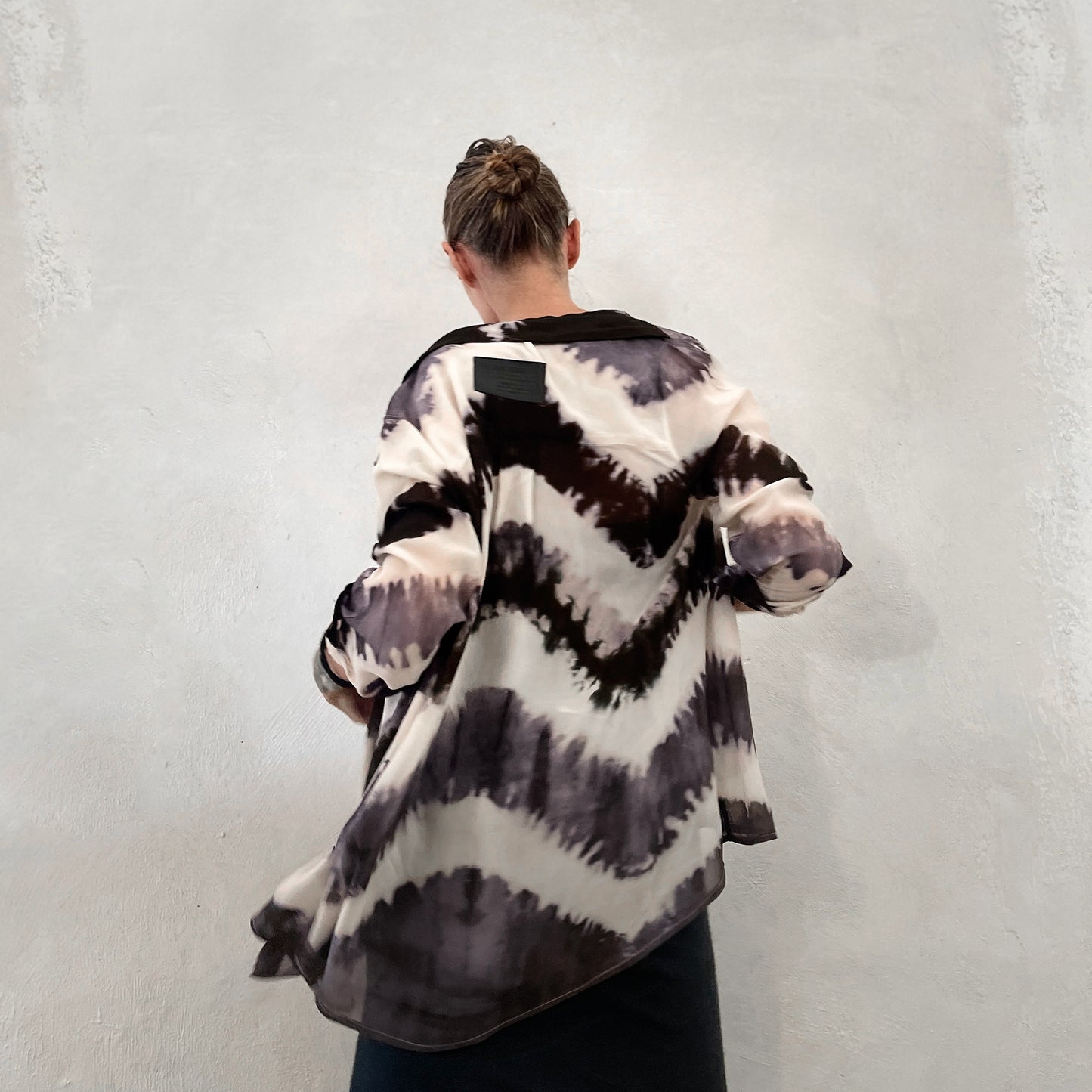 Tie dye stripe blouse