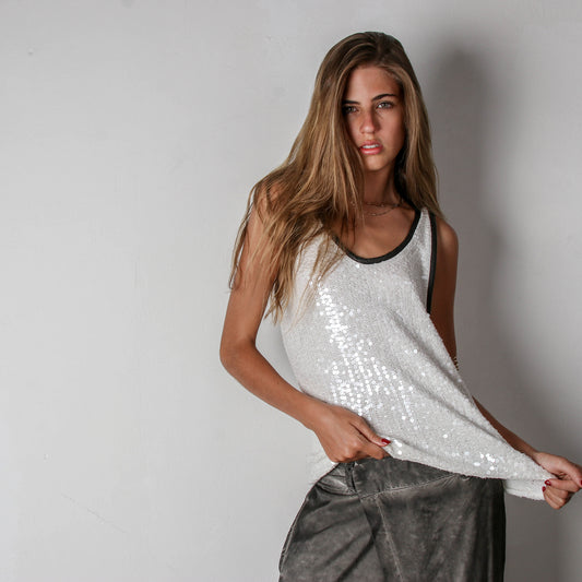 Leather trim tank