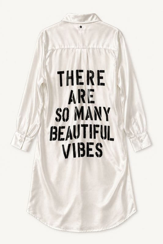 BV Satin Shirt Dress