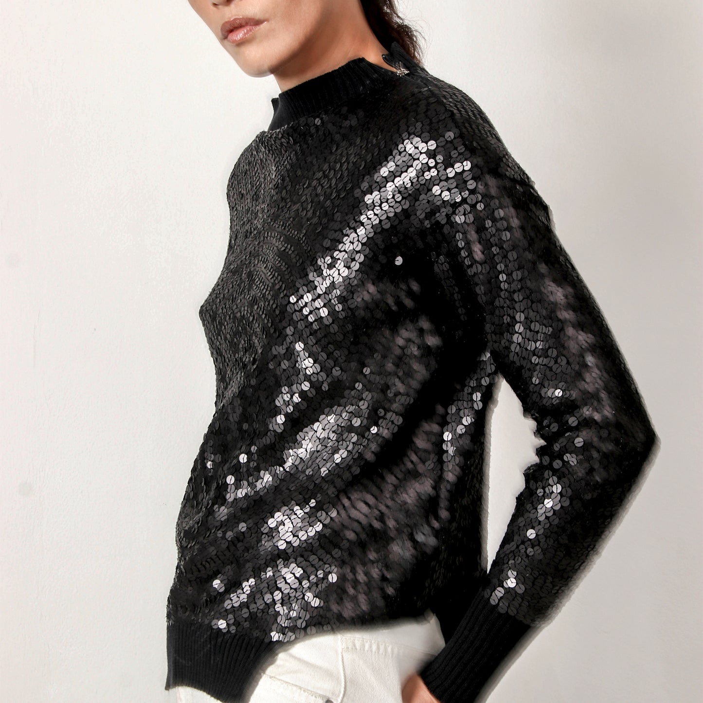 Zip neck knit