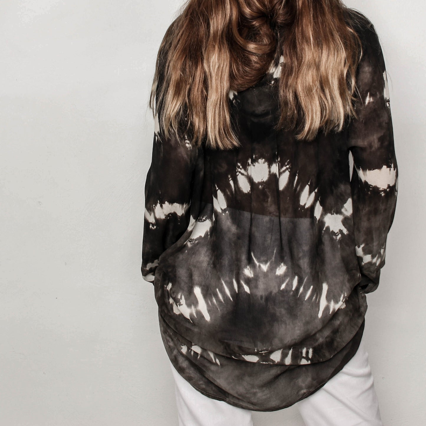Tie dye stripe blouse