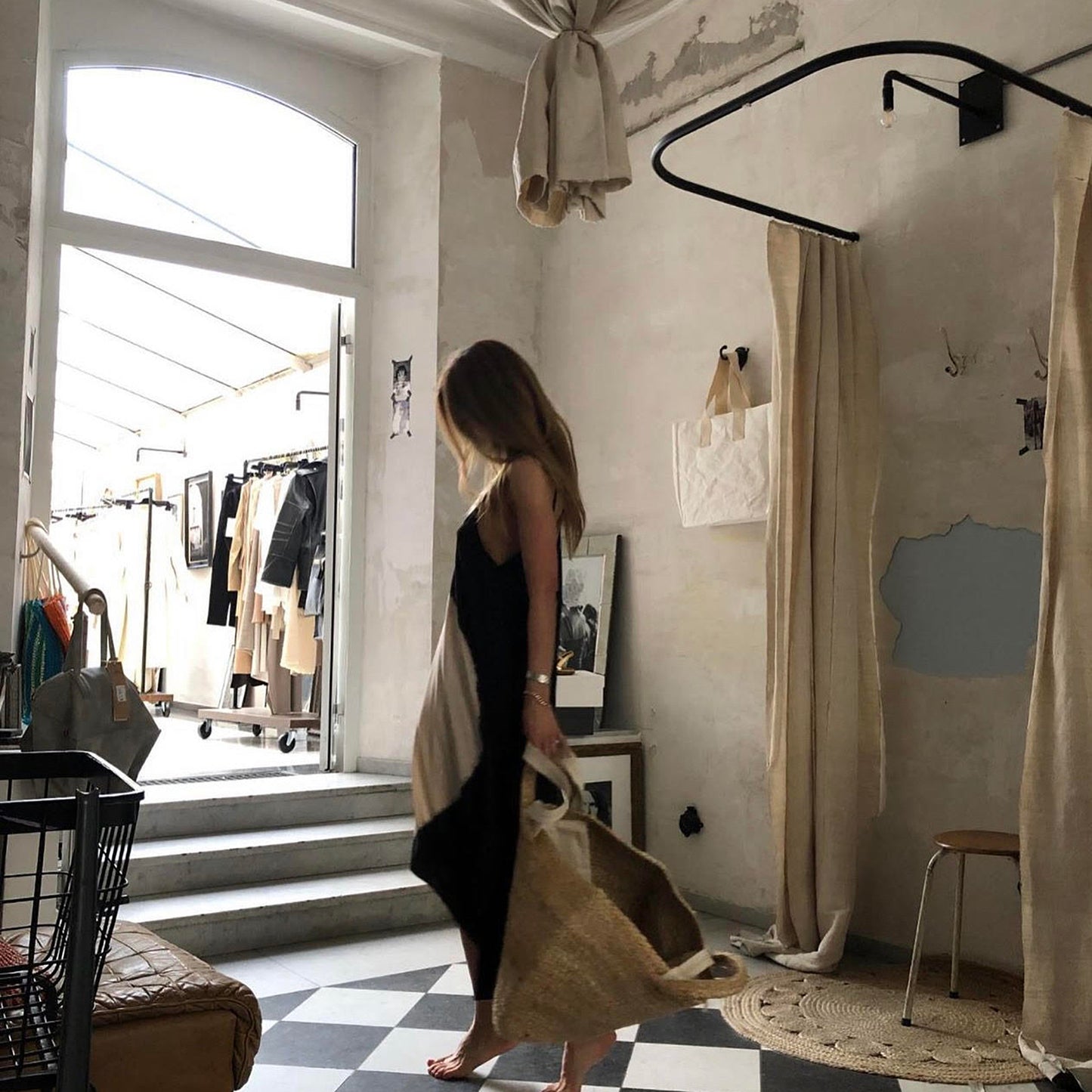 Circle slip dress
