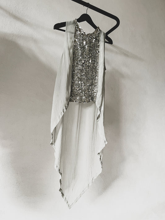 Sequin long top
