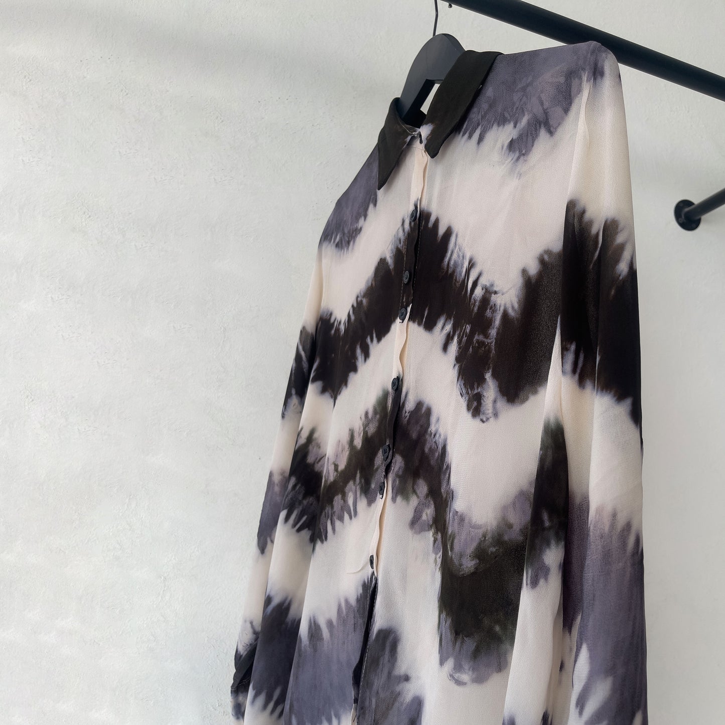 Tie dye stripe blouse